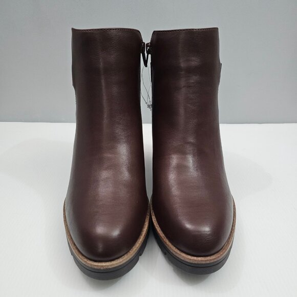 Naturalizer Madalynn Strap Ankle Boot Women 9 Brown Water Resistant Lug Sole NEW - Picture 5 of 14